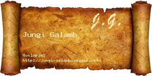 Jungi Galamb névjegykártya